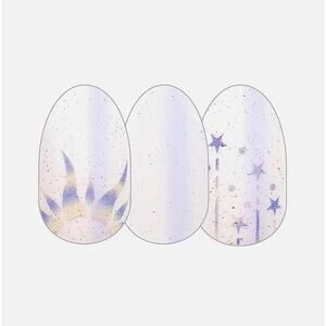 Color Street Into The Cosmos Glitter White Blue Stars Sun Celestial Nail Polish